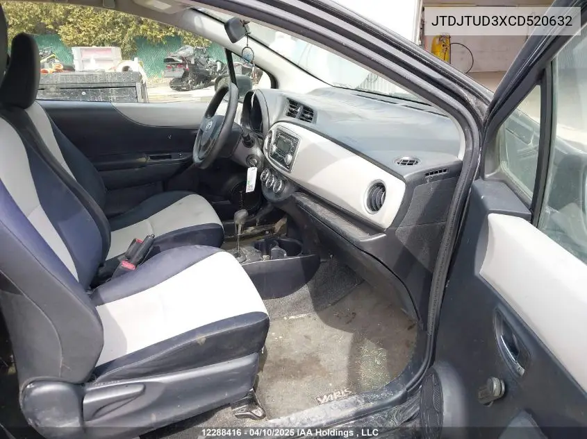 2012 Toyota Yaris VIN: JTDJTUD3XCD520632 Lot: 12288416