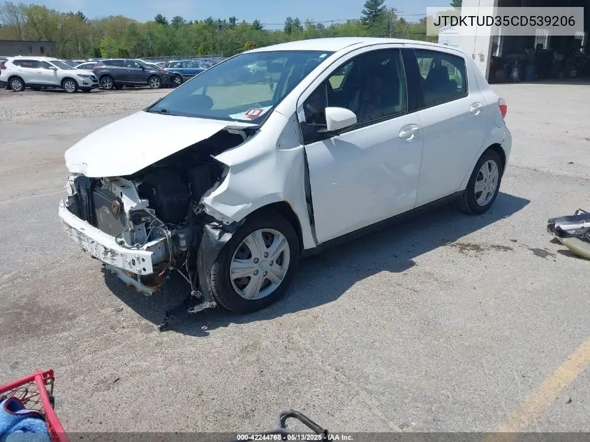 2012 Toyota Yaris Le VIN: JTDKTUD35CD539206 Lot: 42244768