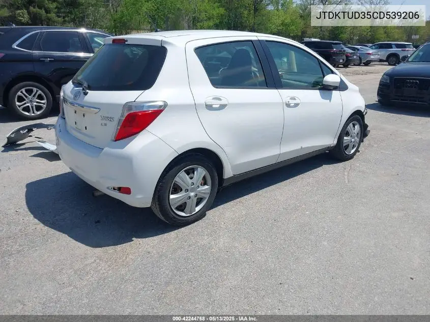 2012 Toyota Yaris Le VIN: JTDKTUD35CD539206 Lot: 42244768