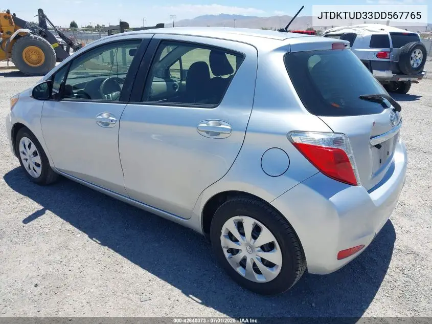 2013 Toyota Yaris Le VIN: JTDKTUD33DD567765 Lot: 42640373