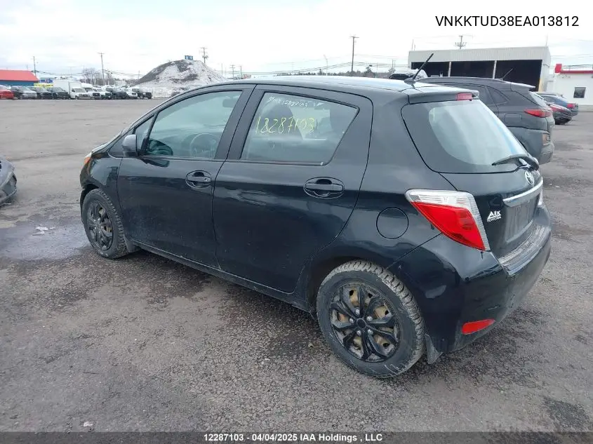2014 Toyota Yaris Le VIN: VNKKTUD38EA013812 Lot: 12287103