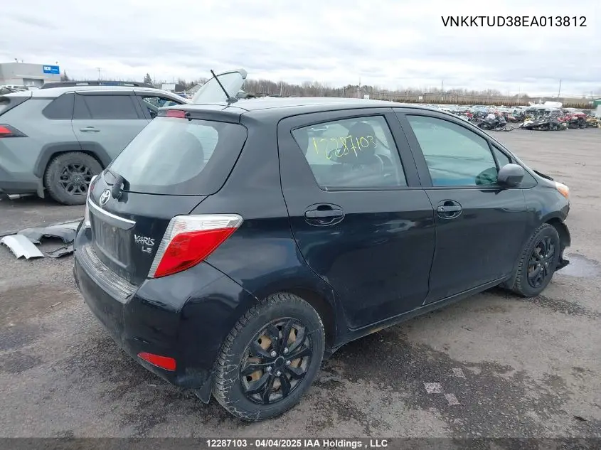 2014 Toyota Yaris Le VIN: VNKKTUD38EA013812 Lot: 12287103