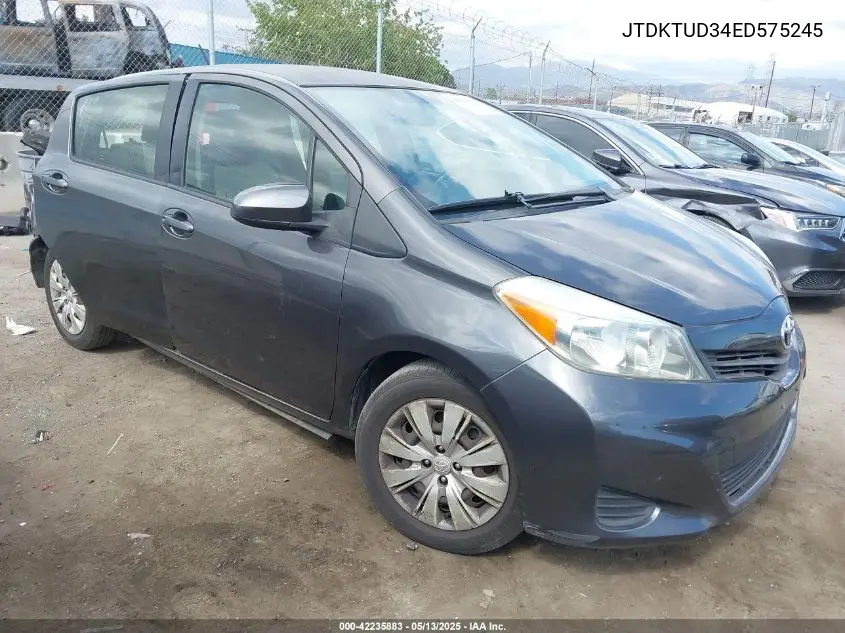 jtdktud34ed575245 JTDKTUD34ED575245 2014 Toyota Yaris Le (Tmc/Cbu Plant)