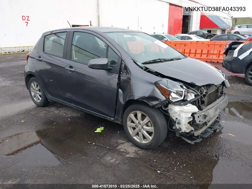 2015 Toyota Yaris Le VIN: VNKKTUD38FA043393 Lot: 41573010