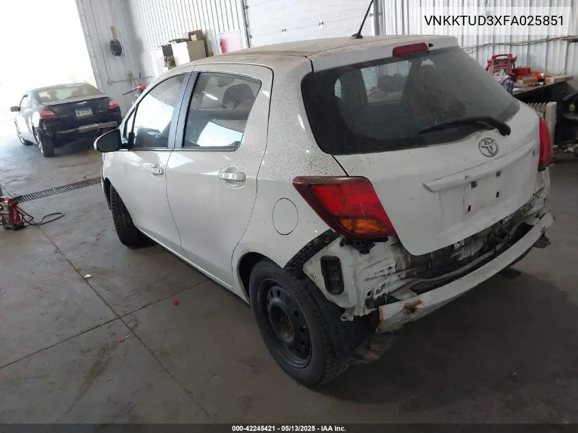 2015 Toyota Yaris L VIN: VNKKTUD3XFA025851 Lot: 42245421