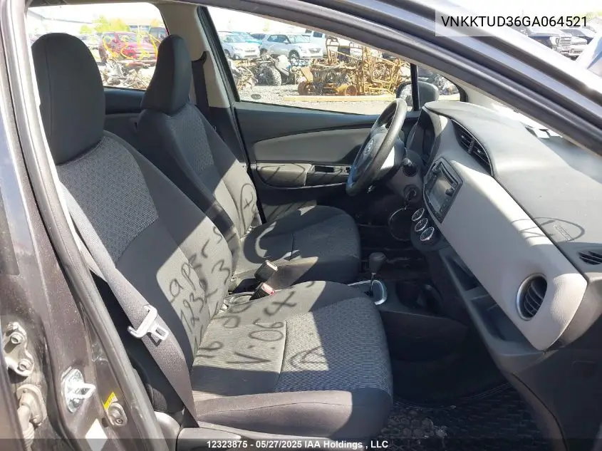2016 Toyota Yaris L/Le/Se VIN: VNKKTUD36GA064521 Lot: 12323875