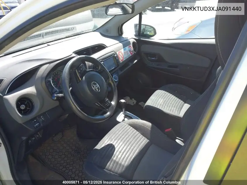 2018 Toyota Yaris VIN: VNKKTUD3XJA091440 Lot: 40005871