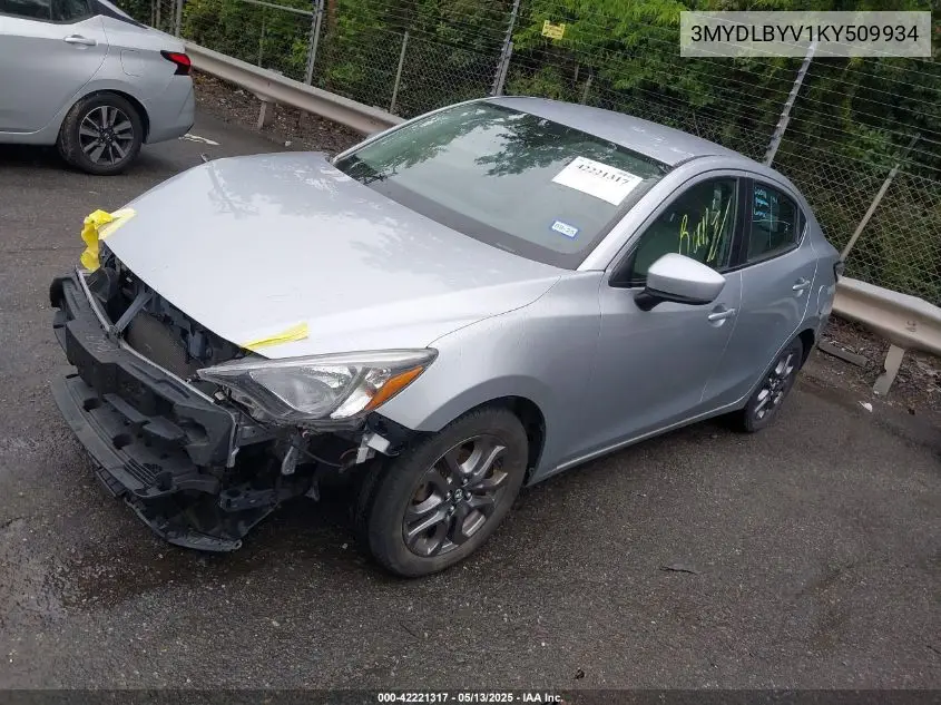 2019 Toyota Yaris Le VIN: 3MYDLBYV1KY509934 Lot: 42221317