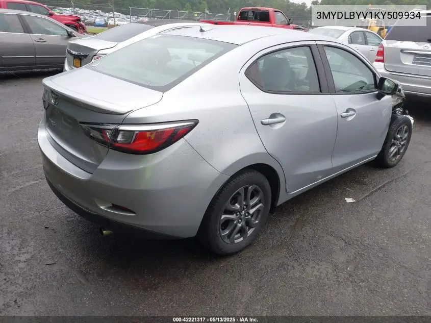 2019 Toyota Yaris Le VIN: 3MYDLBYV1KY509934 Lot: 42221317