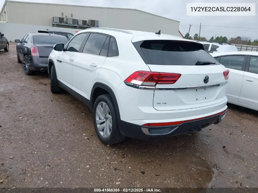 2020 Volkswagen Atlas Cross Sport 3.6L V6 Se W/Technology/3.6L V6 Se W/Technology R-Line VIN: 1V2YE2CA5LC228064 Lot: 41565385