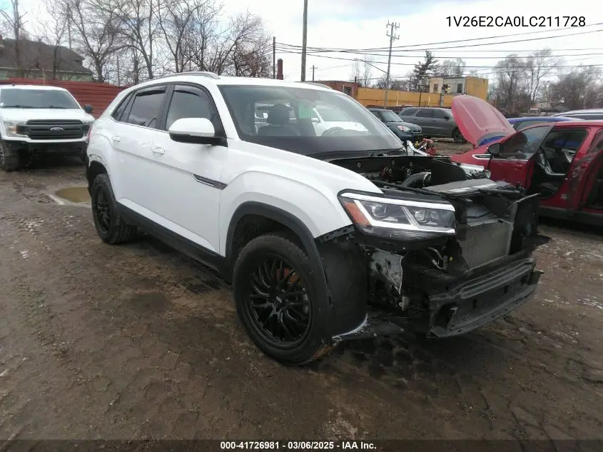 2020 Volkswagen Atlas Cross Sport 3.6L V6 Se W/Technology/3.6L V6 Se W/Technology R-Line VIN: 1V26E2CA0LC211728 Lot: 41726981