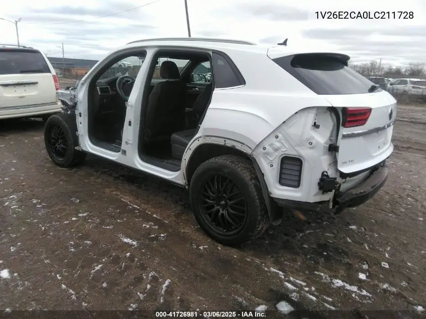 2020 Volkswagen Atlas Cross Sport 3.6L V6 Se W/Technology/3.6L V6 Se W/Technology R-Line VIN: 1V26E2CA0LC211728 Lot: 41726981