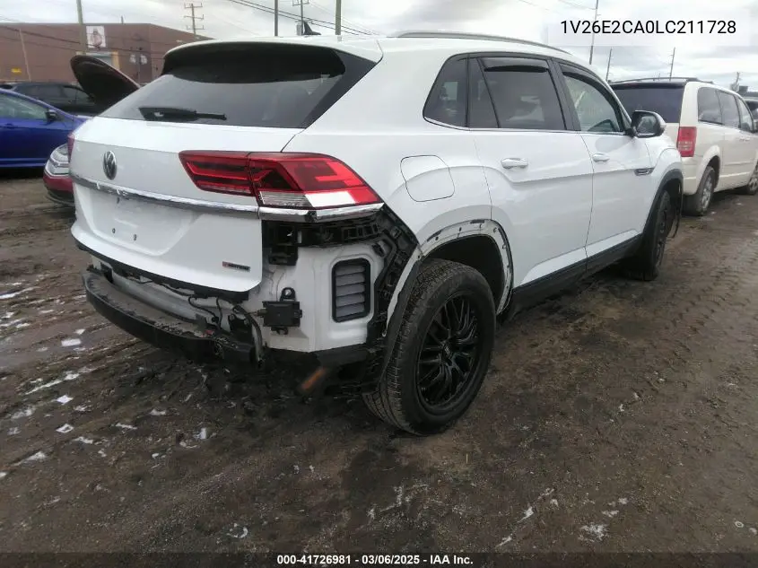 2020 Volkswagen Atlas Cross Sport 3.6L V6 Se W/Technology/3.6L V6 Se W/Technology R-Line VIN: 1V26E2CA0LC211728 Lot: 41726981