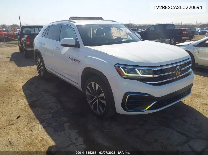 2020 Volkswagen Atlas Cross Sport 3.6L V6 Sel R-Line VIN: 1V2RE2CA3LC220694 Lot: 41745268