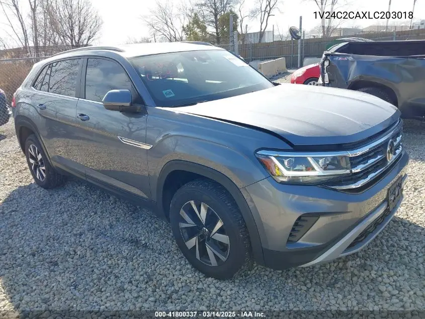 2020 Volkswagen Atlas Cross Sport 2.0T Se VIN: 1V24C2CAXLC203018 Lot: 41800337