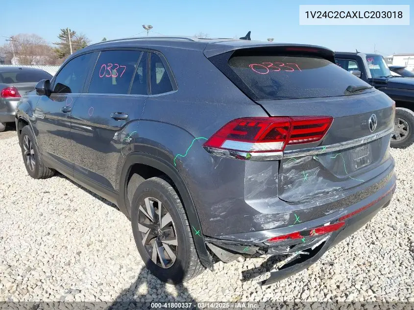 2020 Volkswagen Atlas Cross Sport 2.0T Se VIN: 1V24C2CAXLC203018 Lot: 41800337