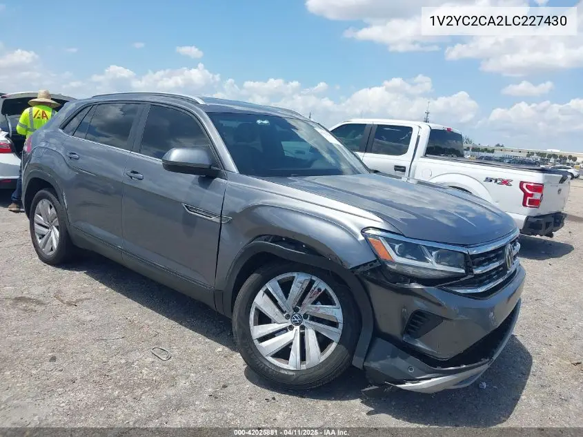 2020 Volkswagen Atlas Cross Sport 2.0T Se W/Technology/2.0T Se W/Technology R-Line VIN: 1V2YC2CA2LC227430 Lot: 42025881