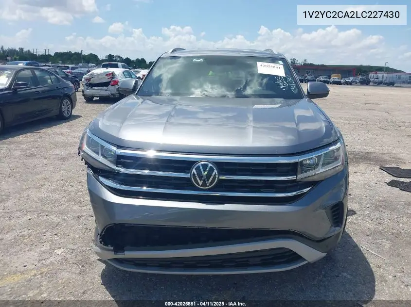 2020 Volkswagen Atlas Cross Sport 2.0T Se W/Technology/2.0T Se W/Technology R-Line VIN: 1V2YC2CA2LC227430 Lot: 42025881