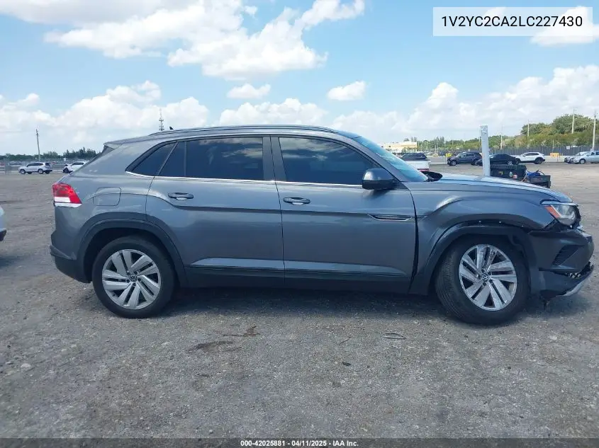 2020 Volkswagen Atlas Cross Sport 2.0T Se W/Technology/2.0T Se W/Technology R-Line VIN: 1V2YC2CA2LC227430 Lot: 42025881