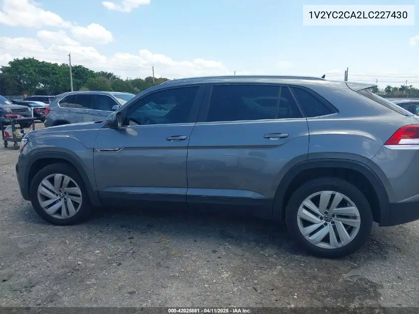 2020 Volkswagen Atlas Cross Sport 2.0T Se W/Technology/2.0T Se W/Technology R-Line VIN: 1V2YC2CA2LC227430 Lot: 42025881