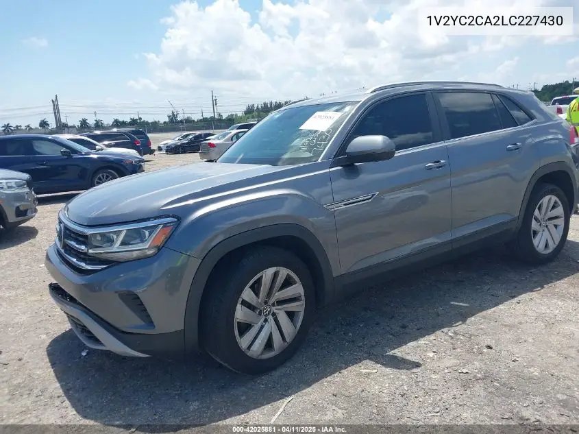2020 Volkswagen Atlas Cross Sport 2.0T Se W/Technology/2.0T Se W/Technology R-Line VIN: 1V2YC2CA2LC227430 Lot: 42025881