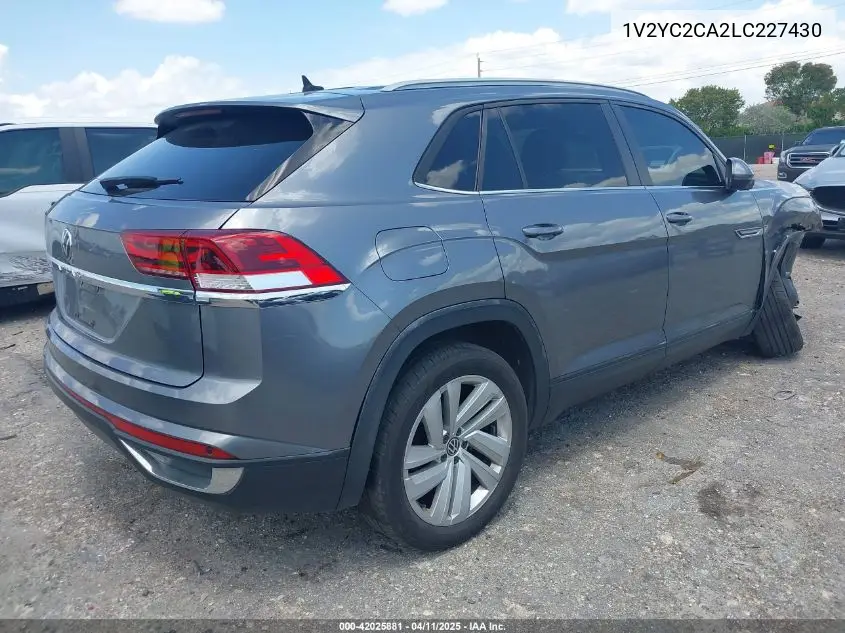2020 Volkswagen Atlas Cross Sport 2.0T Se W/Technology/2.0T Se W/Technology R-Line VIN: 1V2YC2CA2LC227430 Lot: 42025881