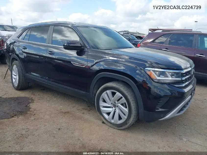 2020 Volkswagen Atlas Cross Sport 3.6L V6 Se W/Technology/3.6L V6 Se W/Technology R-Line VIN: 1V2YE2CA3LC224739 Lot: 42045123