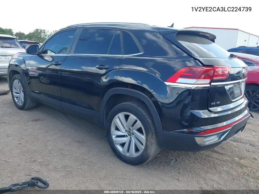 2020 Volkswagen Atlas Cross Sport 3.6L V6 Se W/Technology/3.6L V6 Se W/Technology R-Line VIN: 1V2YE2CA3LC224739 Lot: 42045123