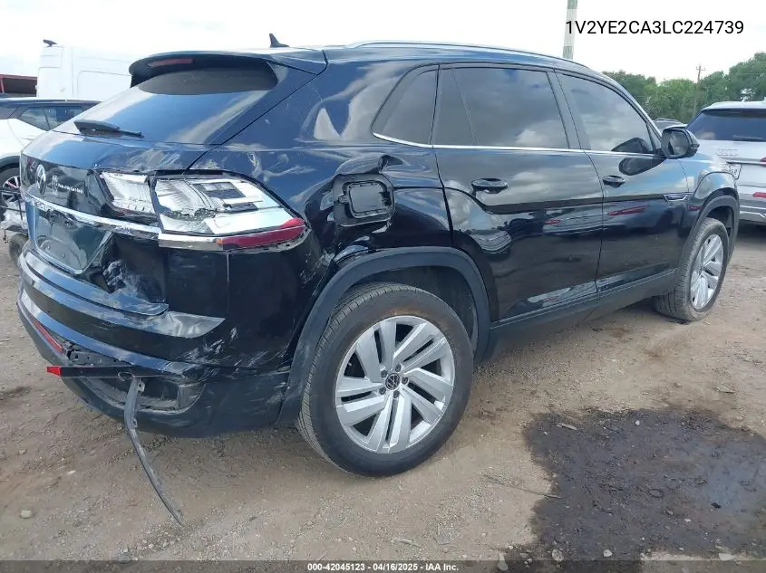 2020 Volkswagen Atlas Cross Sport 3.6L V6 Se W/Technology/3.6L V6 Se W/Technology R-Line VIN: 1V2YE2CA3LC224739 Lot: 42045123