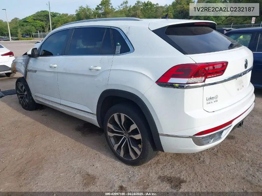 2020 Volkswagen Atlas Cross Sport 3.6L V6 Sel R-Line VIN: 1V2RE2CA2LC232187 Lot: 42097156