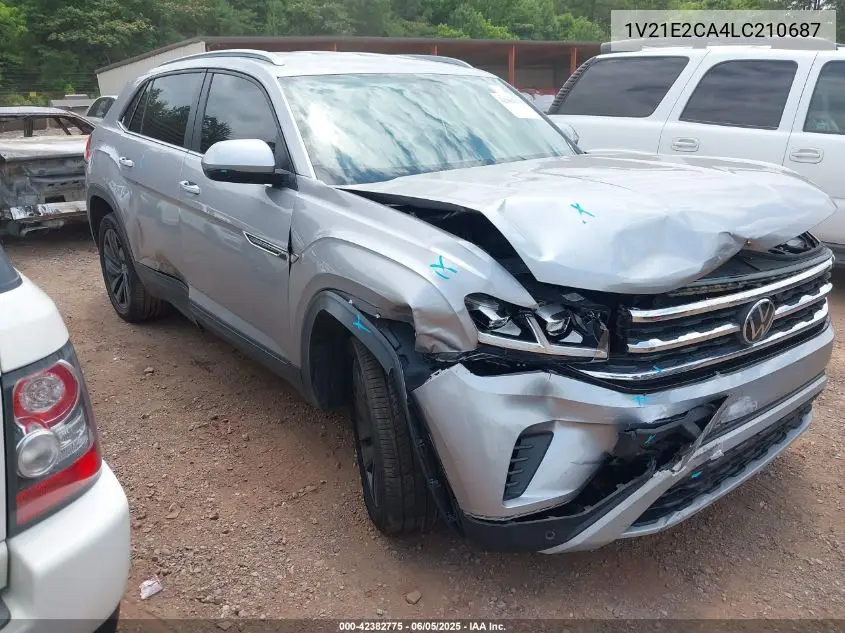 2020 Volkswagen Atlas Cross Sport 3.6L V6 Se W/Technology/3.6L V6 Se W/Technology R-Line VIN: 1V21E2CA4LC210687 Lot: 42382775