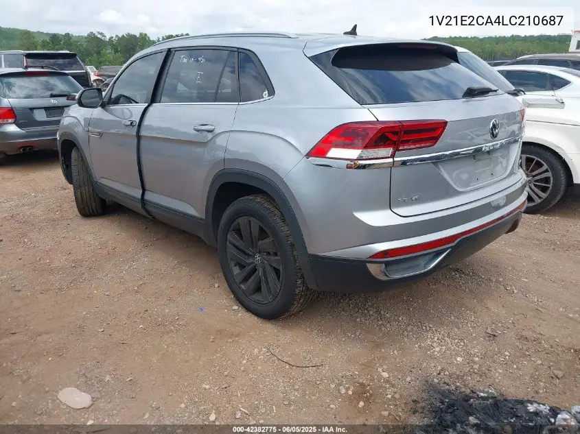 2020 Volkswagen Atlas Cross Sport 3.6L V6 Se W/Technology/3.6L V6 Se W/Technology R-Line VIN: 1V21E2CA4LC210687 Lot: 42382775