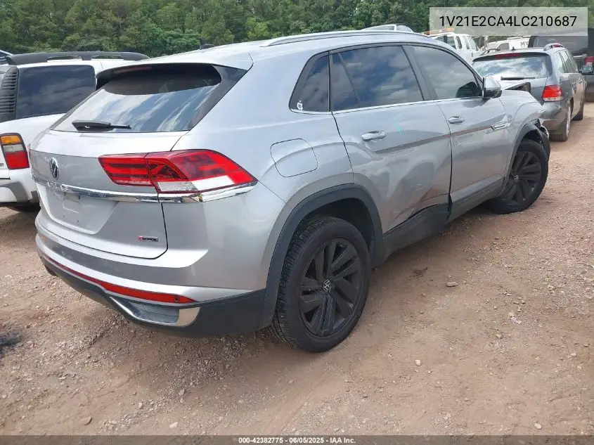 2020 Volkswagen Atlas Cross Sport 3.6L V6 Se W/Technology/3.6L V6 Se W/Technology R-Line VIN: 1V21E2CA4LC210687 Lot: 42382775