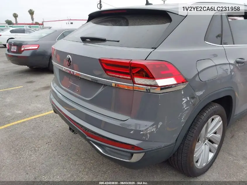 2020 Volkswagen Atlas Cross Sport 3.6L V6 Se W/Technology/3.6L V6 Se W/Technology R-Line VIN: 1V2YE2CA6LC231958 Lot: 42403830
