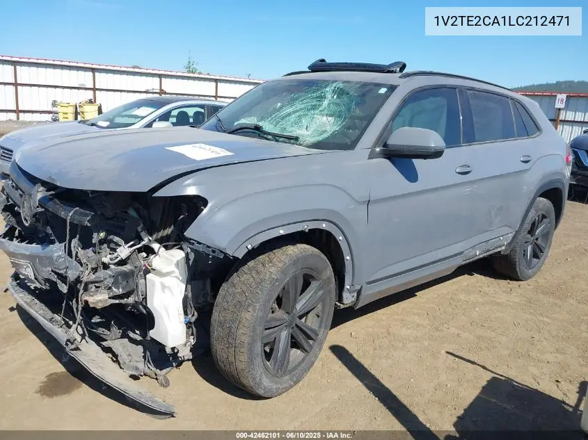2020 Volkswagen Atlas Cross Sport 3.6L V6 Sel Premium R-Line VIN: 1V2TE2CA1LC212471 Lot: 42462101