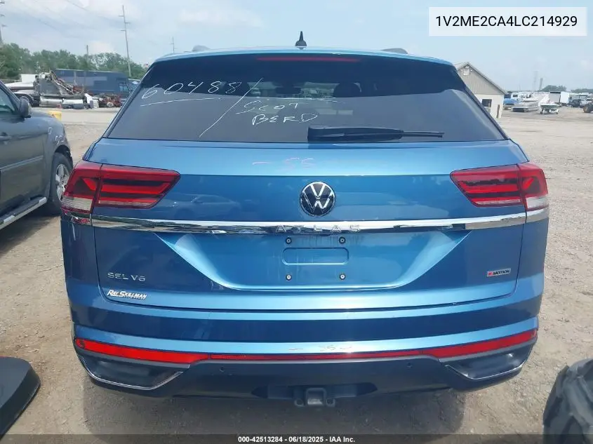 2020 Volkswagen Atlas Cross Sport 3.6L V6 Sel VIN: 1V2ME2CA4LC214929 Lot: 42513284