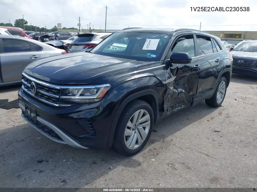 2020 Volkswagen Atlas Cross Sport 3.6L V6 Se W/Technology/3.6L V6 Se W/Technology R-Line VIN: 1V25E2CA8LC230538 Lot: 42526460