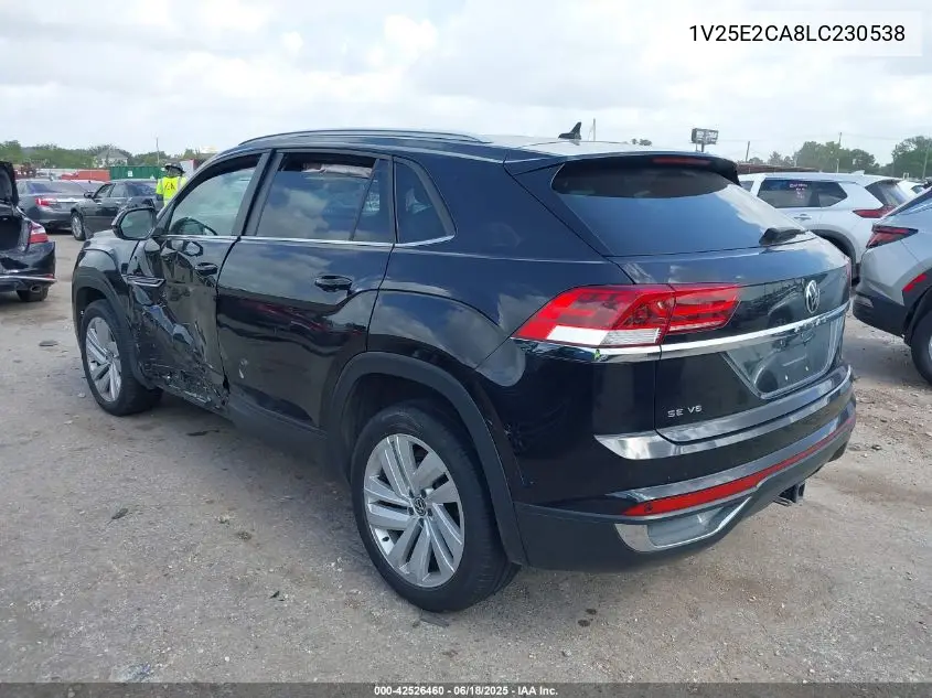 2020 Volkswagen Atlas Cross Sport 3.6L V6 Se W/Technology/3.6L V6 Se W/Technology R-Line VIN: 1V25E2CA8LC230538 Lot: 42526460