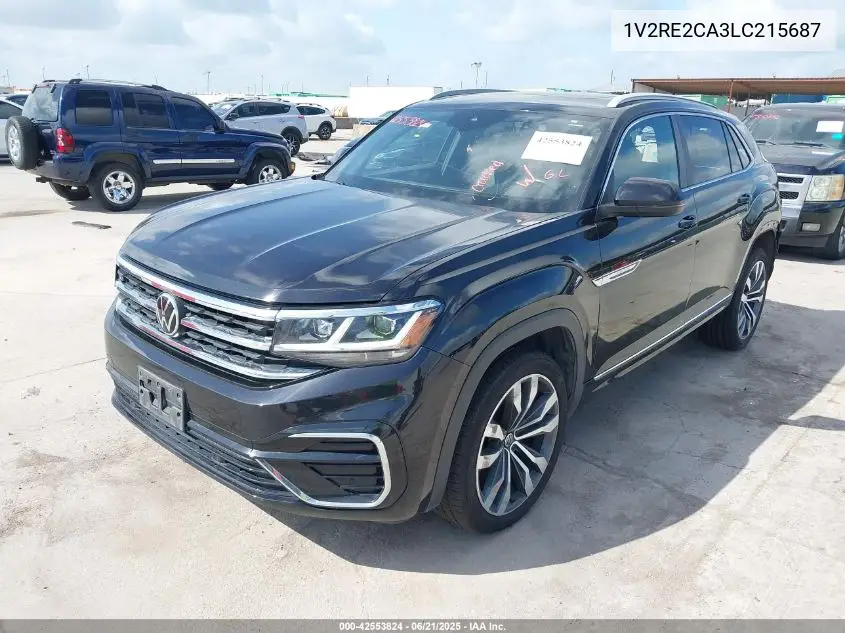 2020 Volkswagen Atlas Cross Sport 3.6L V6 Sel R-Line VIN: 1V2RE2CA3LC215687 Lot: 42553824