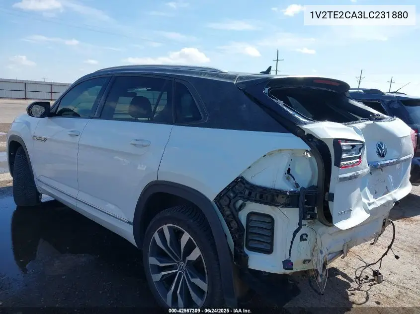 2020 Volkswagen Atlas Cross Sport 3.6L V6 Sel Premium R-Line VIN: 1V2TE2CA3LC231880 Lot: 42567309