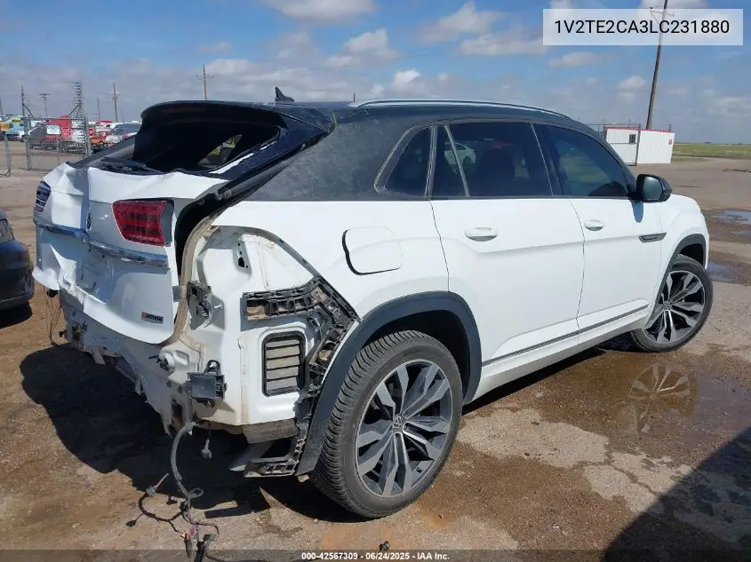 2020 Volkswagen Atlas Cross Sport 3.6L V6 Sel Premium R-Line VIN: 1V2TE2CA3LC231880 Lot: 42567309