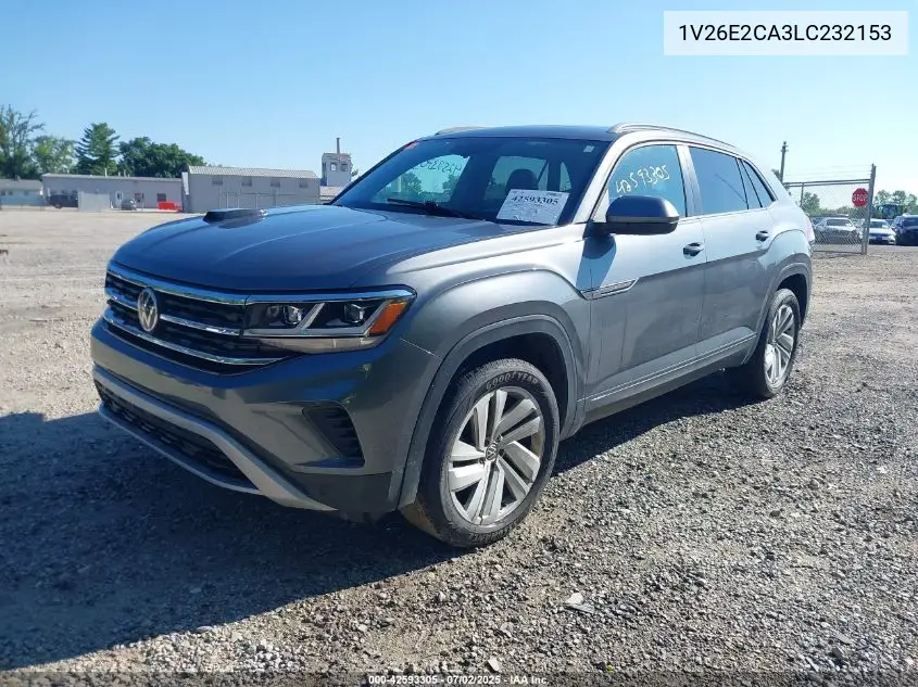 2020 Volkswagen Atlas Cross Sport 3.6L V6 Se W/Technology/3.6L V6 Se W/Technology R-Line VIN: 1V26E2CA3LC232153 Lot: 42593305