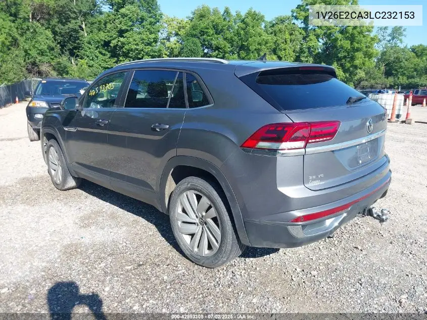 2020 Volkswagen Atlas Cross Sport 3.6L V6 Se W/Technology/3.6L V6 Se W/Technology R-Line VIN: 1V26E2CA3LC232153 Lot: 42593305