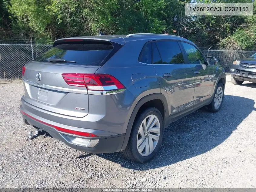 2020 Volkswagen Atlas Cross Sport 3.6L V6 Se W/Technology/3.6L V6 Se W/Technology R-Line VIN: 1V26E2CA3LC232153 Lot: 42593305