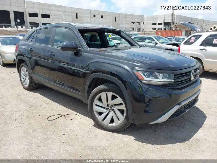 2020 Volkswagen Atlas Cross Sport 3.6L V6 Se W/Technology/3.6L V6 Se W/Technology R-Line VIN: 1V21E2CA0LC227843 Lot: 42668669
