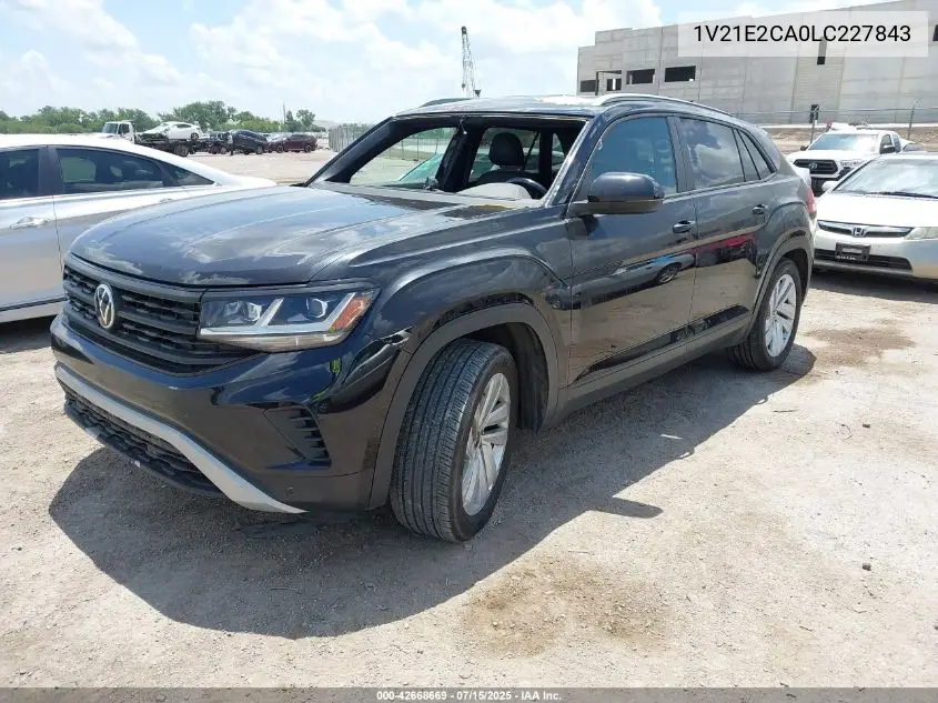 2020 Volkswagen Atlas Cross Sport 3.6L V6 Se W/Technology/3.6L V6 Se W/Technology R-Line VIN: 1V21E2CA0LC227843 Lot: 42668669