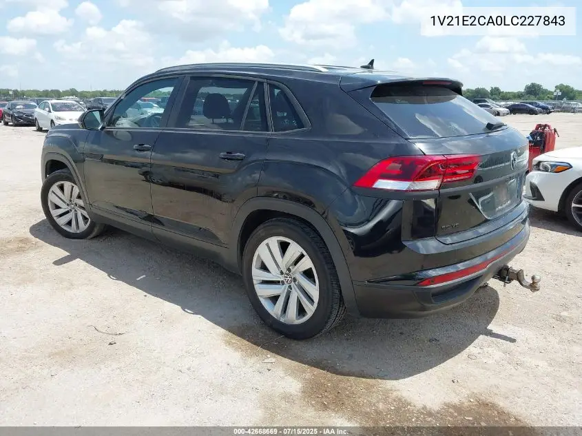 2020 Volkswagen Atlas Cross Sport 3.6L V6 Se W/Technology/3.6L V6 Se W/Technology R-Line VIN: 1V21E2CA0LC227843 Lot: 42668669