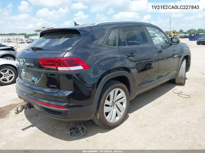 2020 Volkswagen Atlas Cross Sport 3.6L V6 Se W/Technology/3.6L V6 Se W/Technology R-Line VIN: 1V21E2CA0LC227843 Lot: 42668669