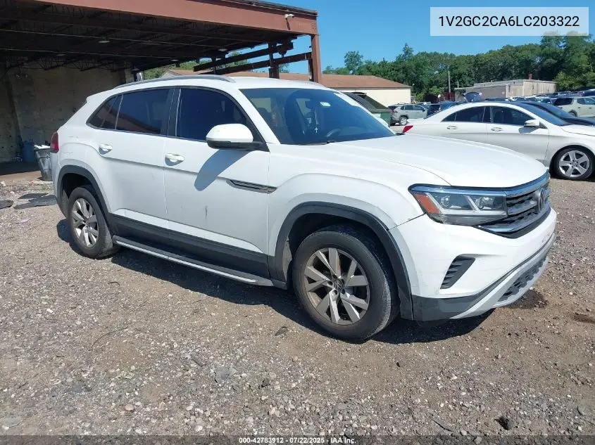 2020 Volkswagen Atlas Cross Sport 2.0T S VIN: 1V2GC2CA6LC203322 Lot: 42783912