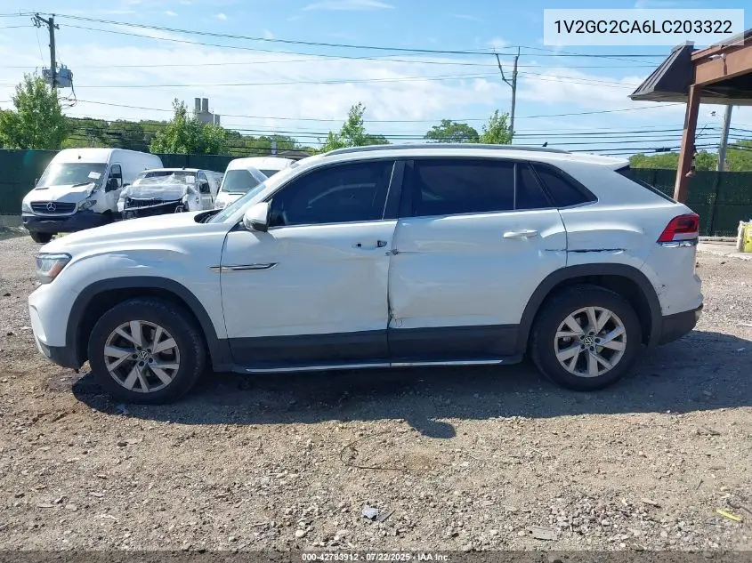 2020 Volkswagen Atlas Cross Sport 2.0T S VIN: 1V2GC2CA6LC203322 Lot: 42783912